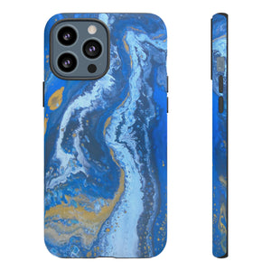 Acrylic Blue Gold - Protective Phone Case