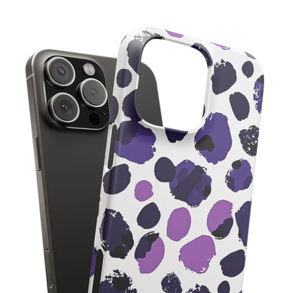 Purple Inkblots iPhone 16 - Slim Phone Case