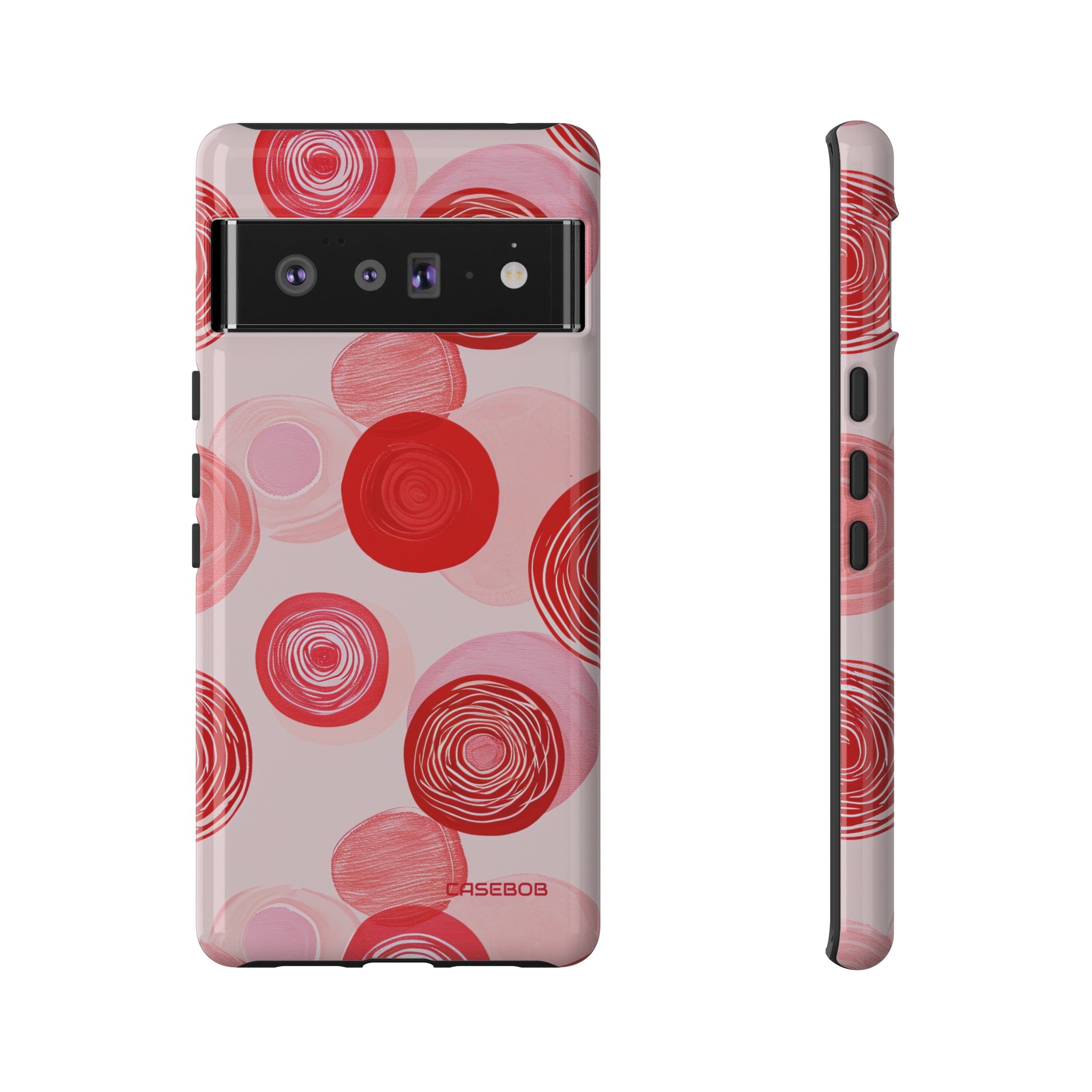 Crimson Circle Minimalism - Protective Phone Case