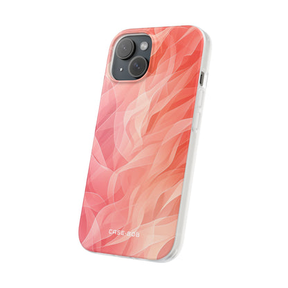 Peach Wave Drift iPhone 15 Case - Soft