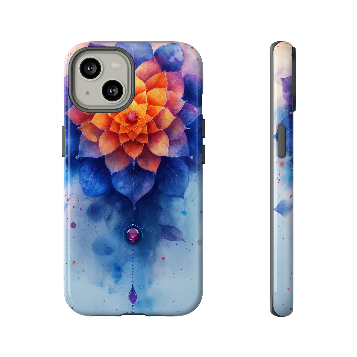 Blaue Rose Mandala Serenity - Schutzhülle fürs Handy