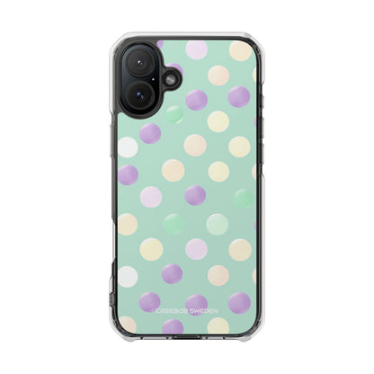 Pastel Polka Dots - Clear Impact iPhone 16 Phone Case