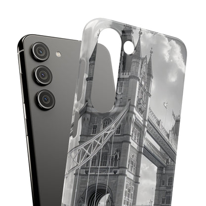 Tower Bridge Monochrome Architecture Study Samsung S23 - Slim Phone Case