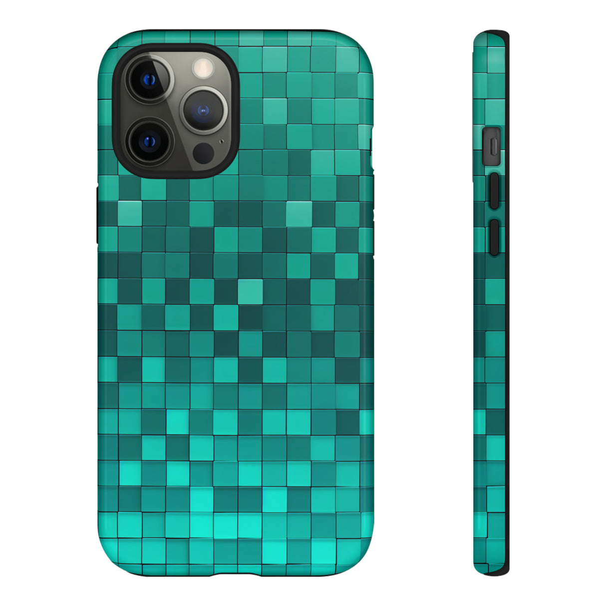 Teal Tones Mosaic - Protective Phone Case