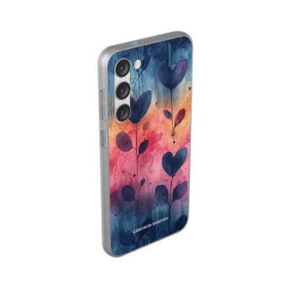 Watercolor Heart Art - Flexi Samsung S23 Phone Case