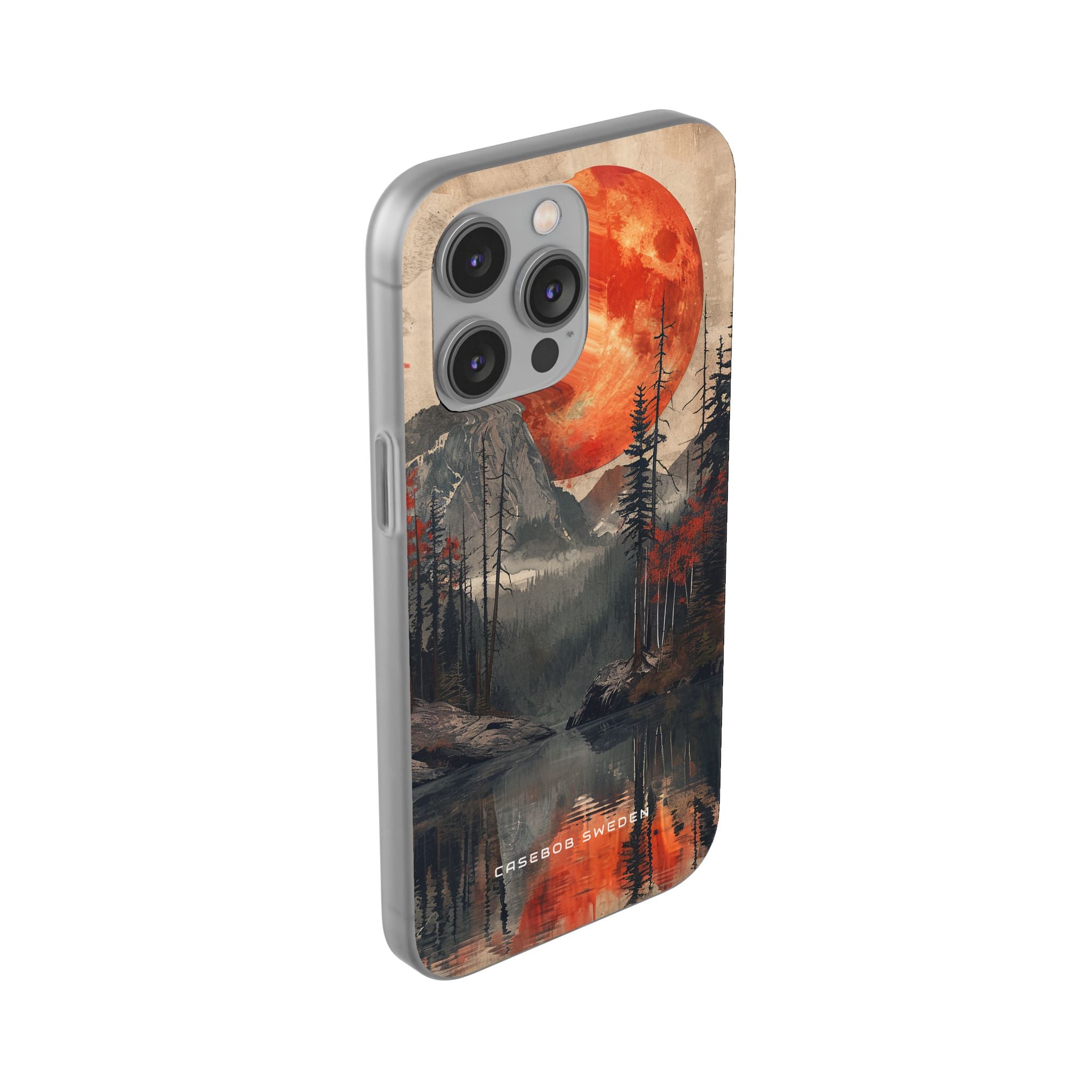 Celestial Glow Over Reflective Landscape iPhone 14 - Flexi Phone Case