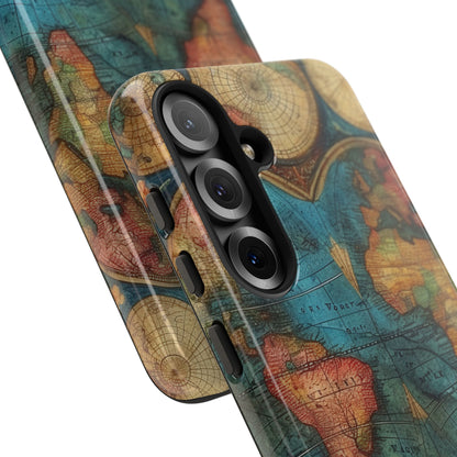 Mappa del mondo vintage Samsung S25 - Tough