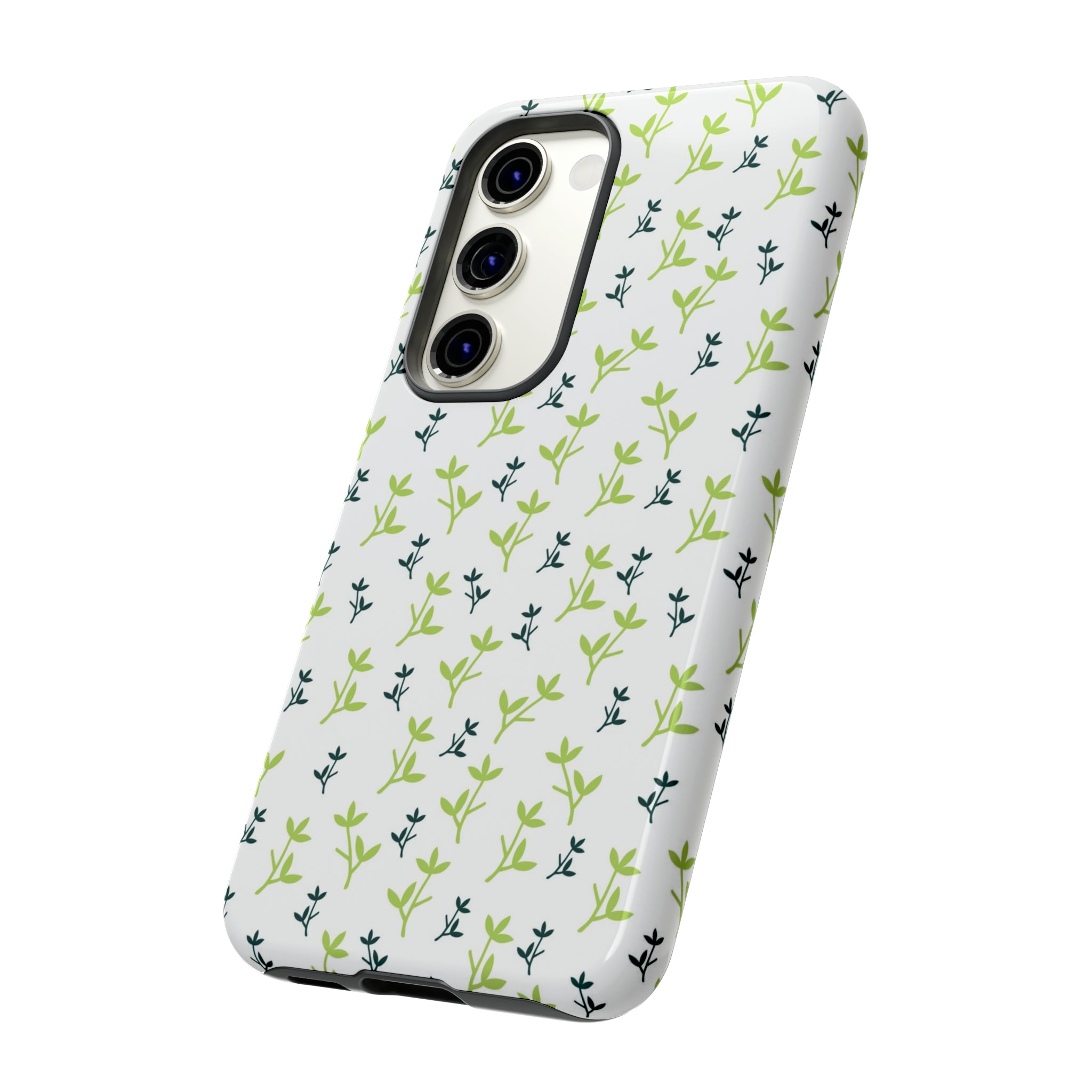 White Flower Pattern - Protective Phone Case