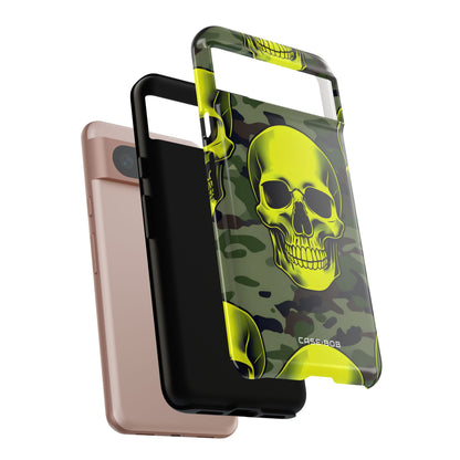 Neon Skull Camo Google Pixel 8 Case - Tough