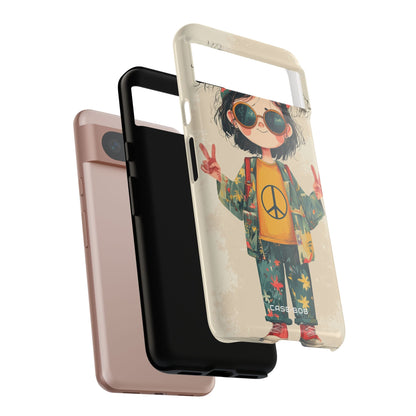 Peace Pigtails Google Pixel 8 Case - Tough