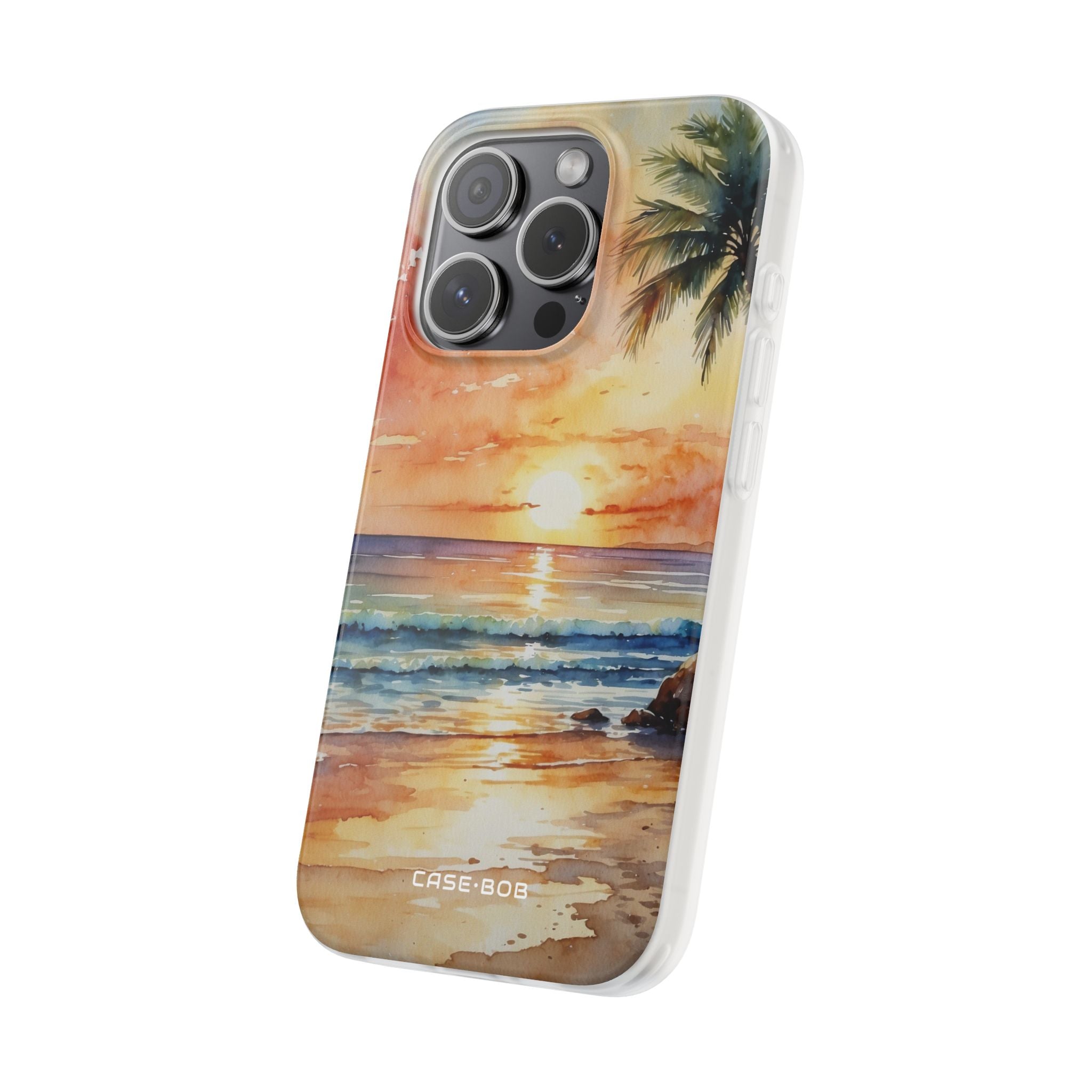 Sunset Palm iPhone 15 Pro Case - Soft