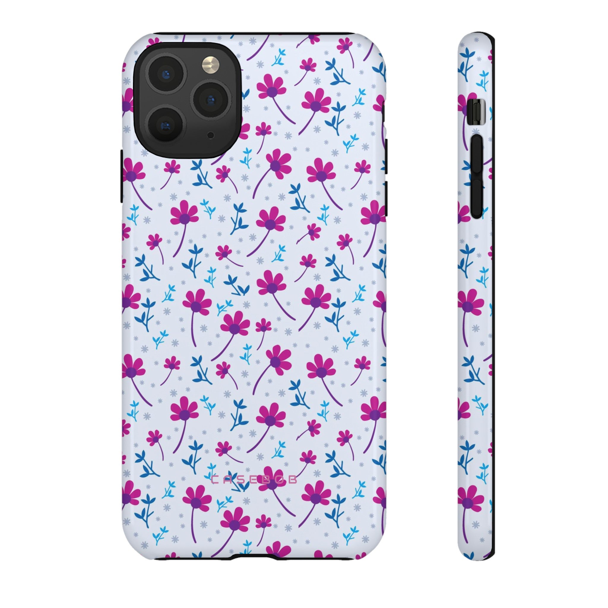 Purple Flower Pattern - Protective Phone Case