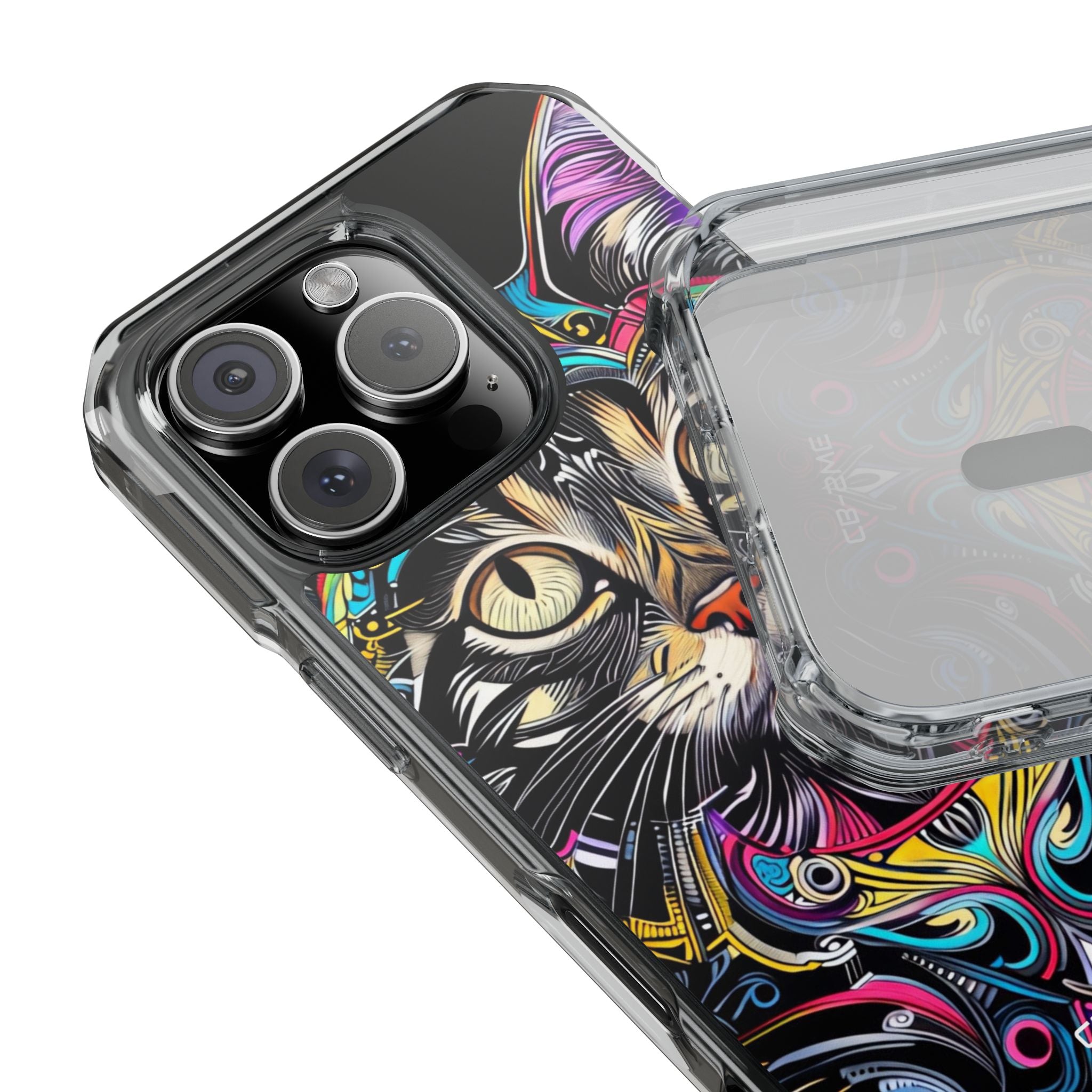 Psychedelic Cat Mirage iPhone Case - Impact