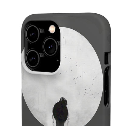 Zen Serenity Moon Reflection iPhone 14 - Slim Phone Case