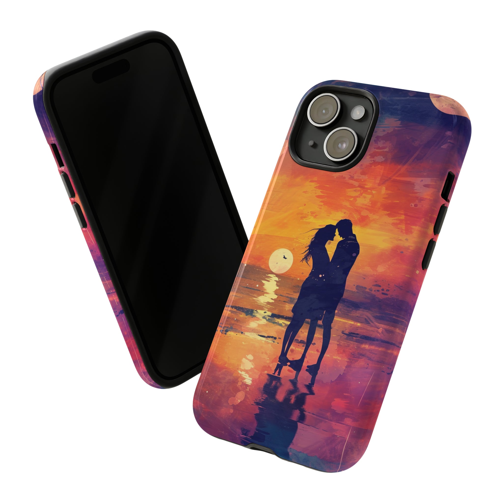 Seaside Sunset Embrace - Protective Phone Case