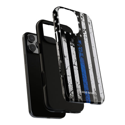 Blue Stripe Flag iPhone 16 Pro Max Case - Tough