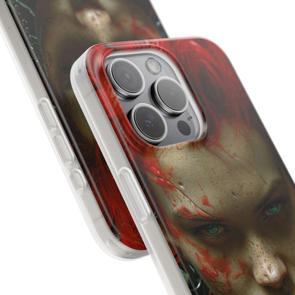 Red Spike Gaze iPhone 15 Pro Max Case - Soft