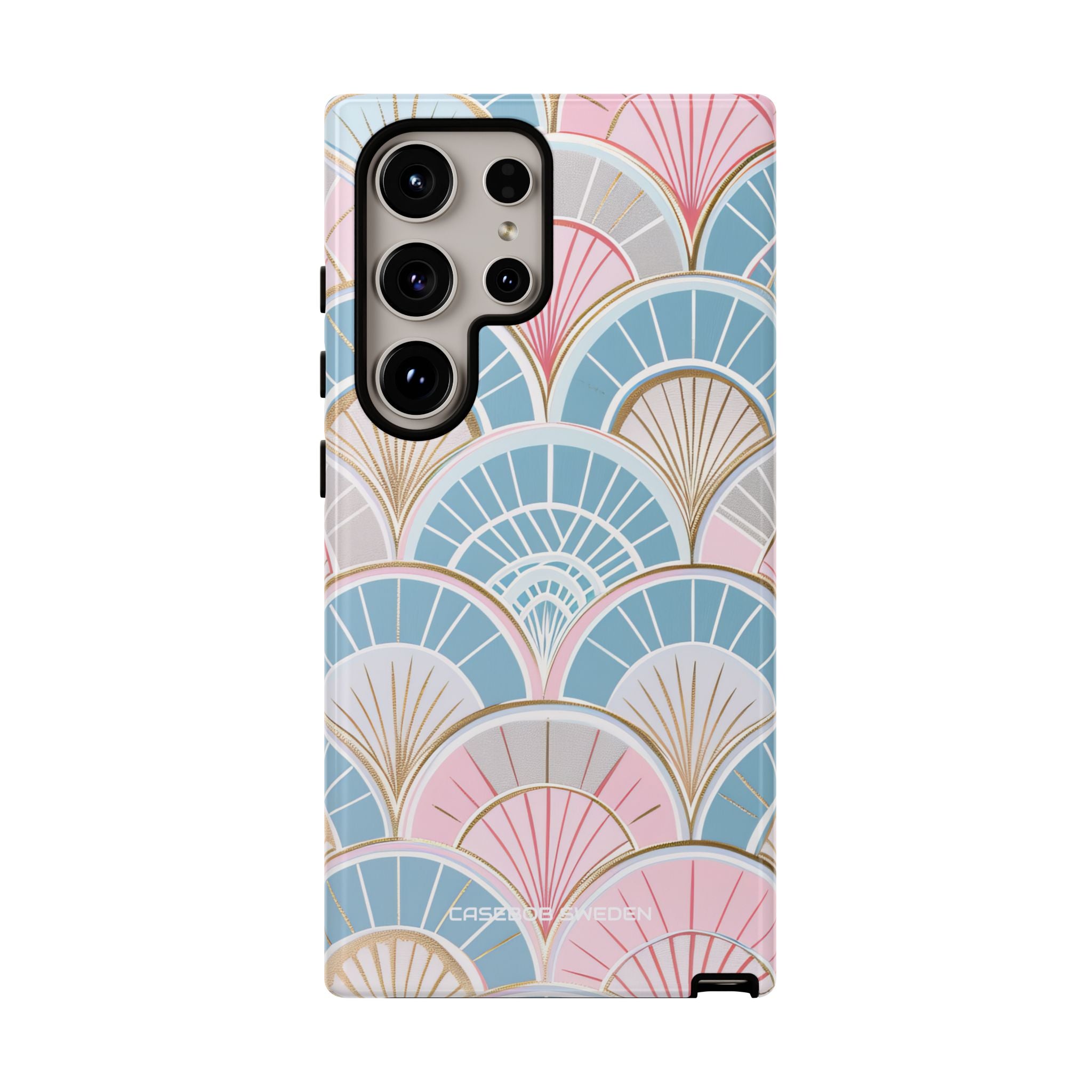 Art Deco Pastel Fan Pattern - Tough Samsung S24 Phone Case