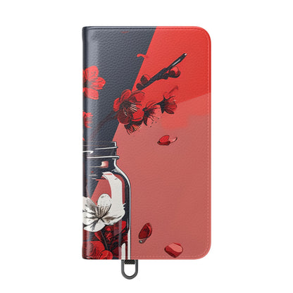 Cherry Blossom Jar - Samsung S24 Case - Wallet