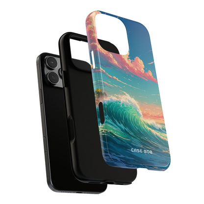 Turquoise Curl iPhone 16 Pro Max Case - Tough