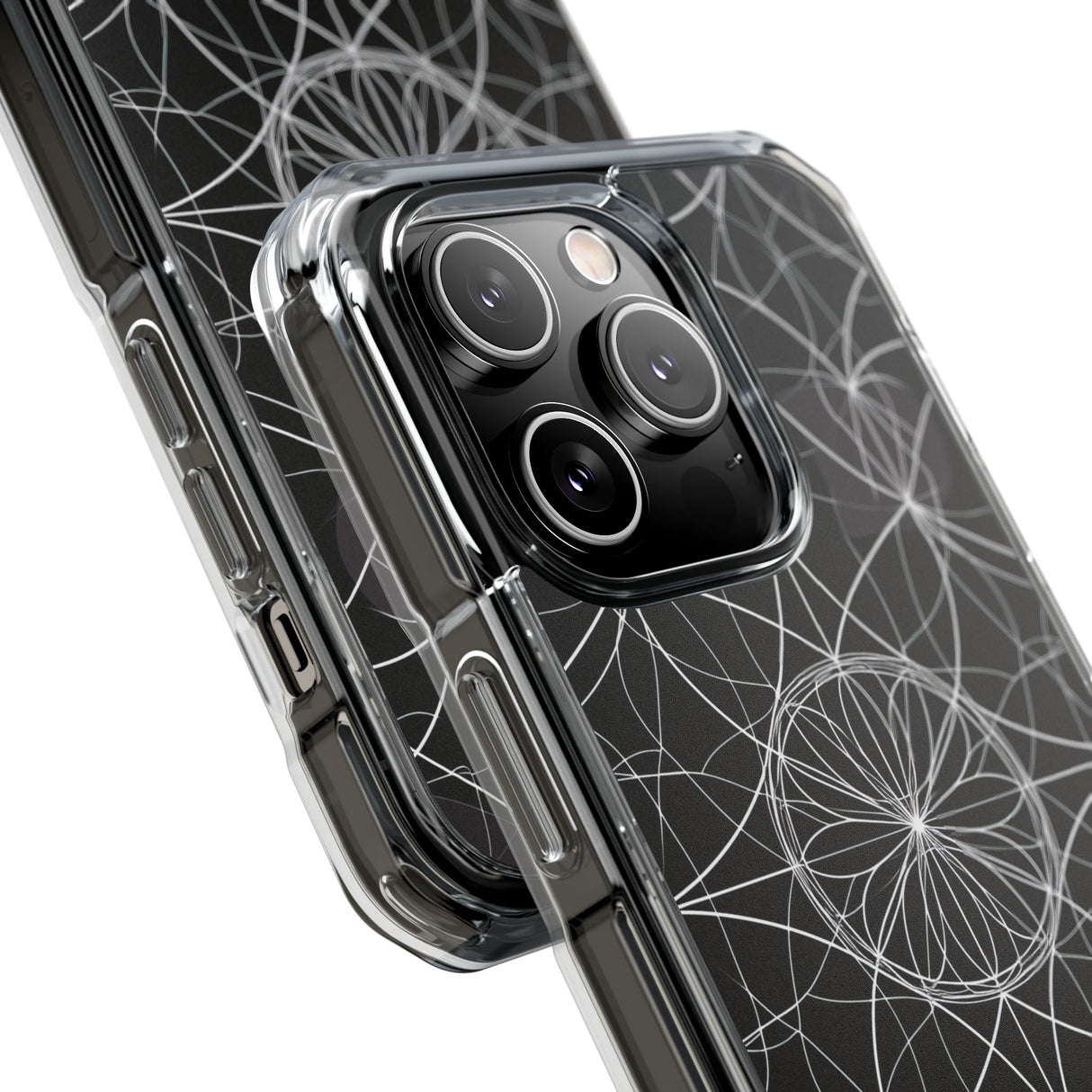 Symmetrische Eleganz – Handyhülle für iPhone (Clear Impact – Magnetisch)