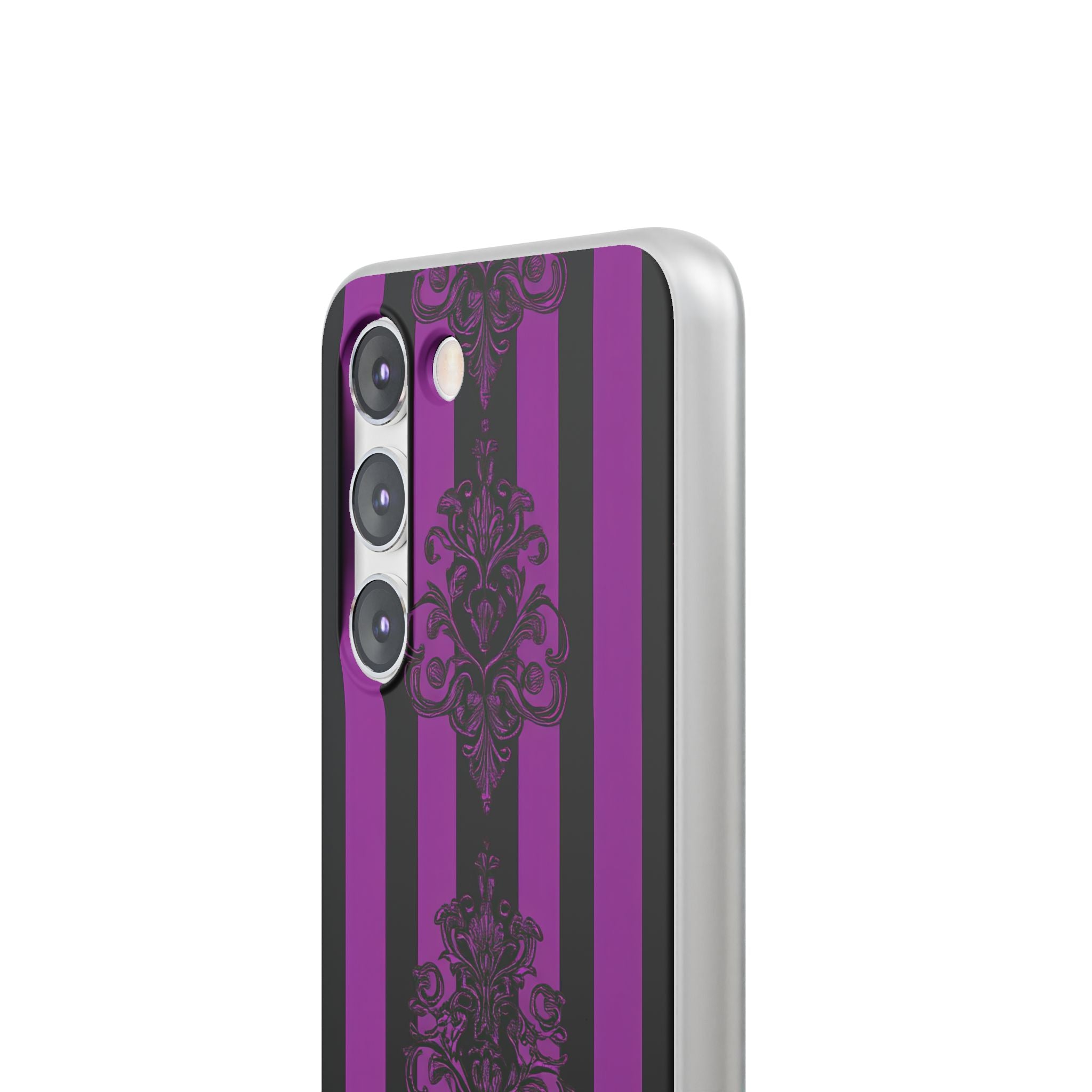 Gothic Elegance with Vertical Stripes and Ornamental Motifs Samsung S23 - Flexi Phone Case