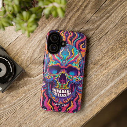 Flaming Skull iPhone 16 Plus Case - Tough