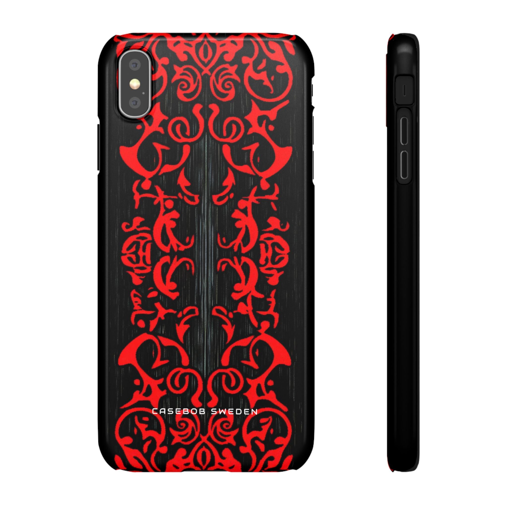 Gothic Crimson Symmetry  iPhone X - Slim Phone Case