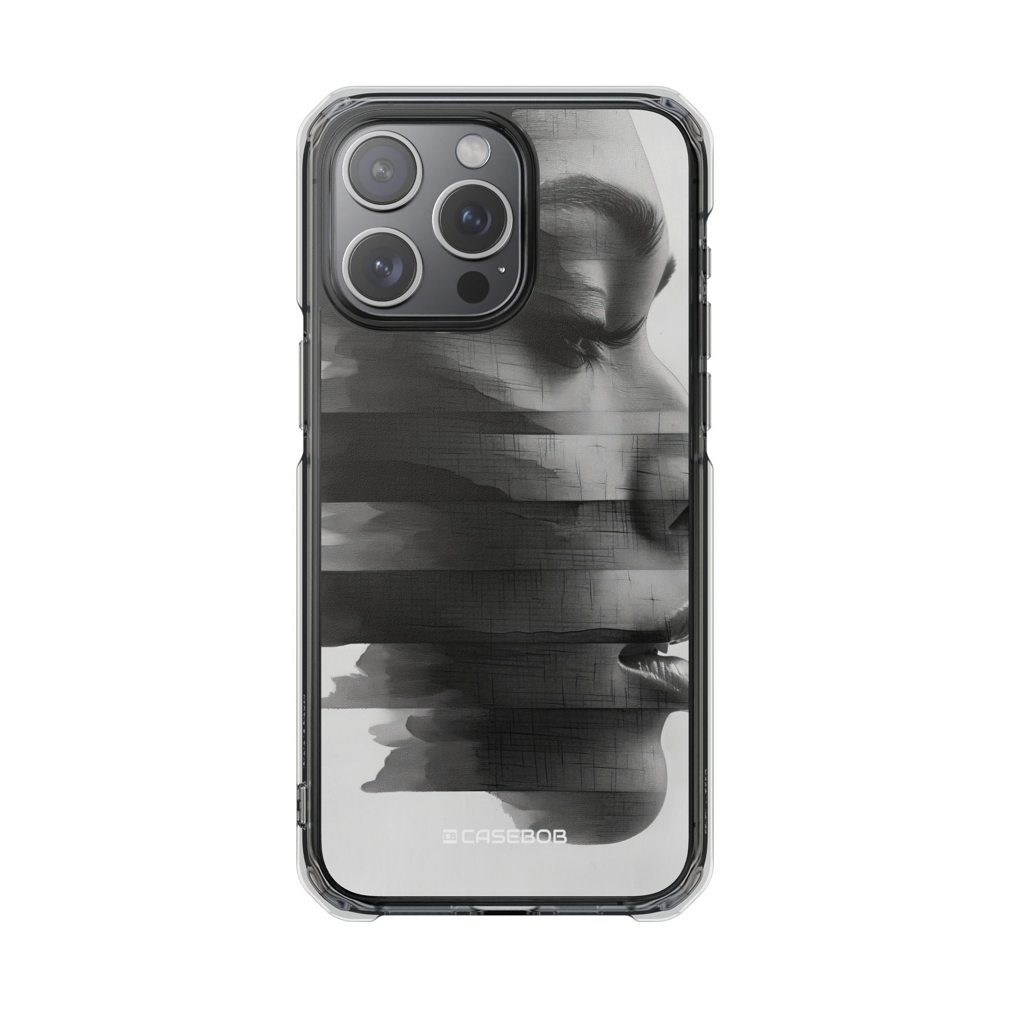 Abstract Glitch Portrait - Phone Case for iPhone