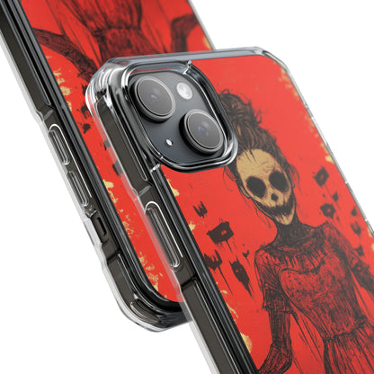 Haunting Scarlet Descent iPhone 15 - Clear Impact Phone Case