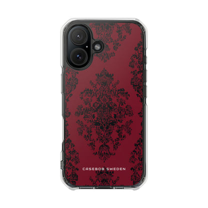 Gothic Crimson Elegance iPhone 16 - Clear Impact Phone Case