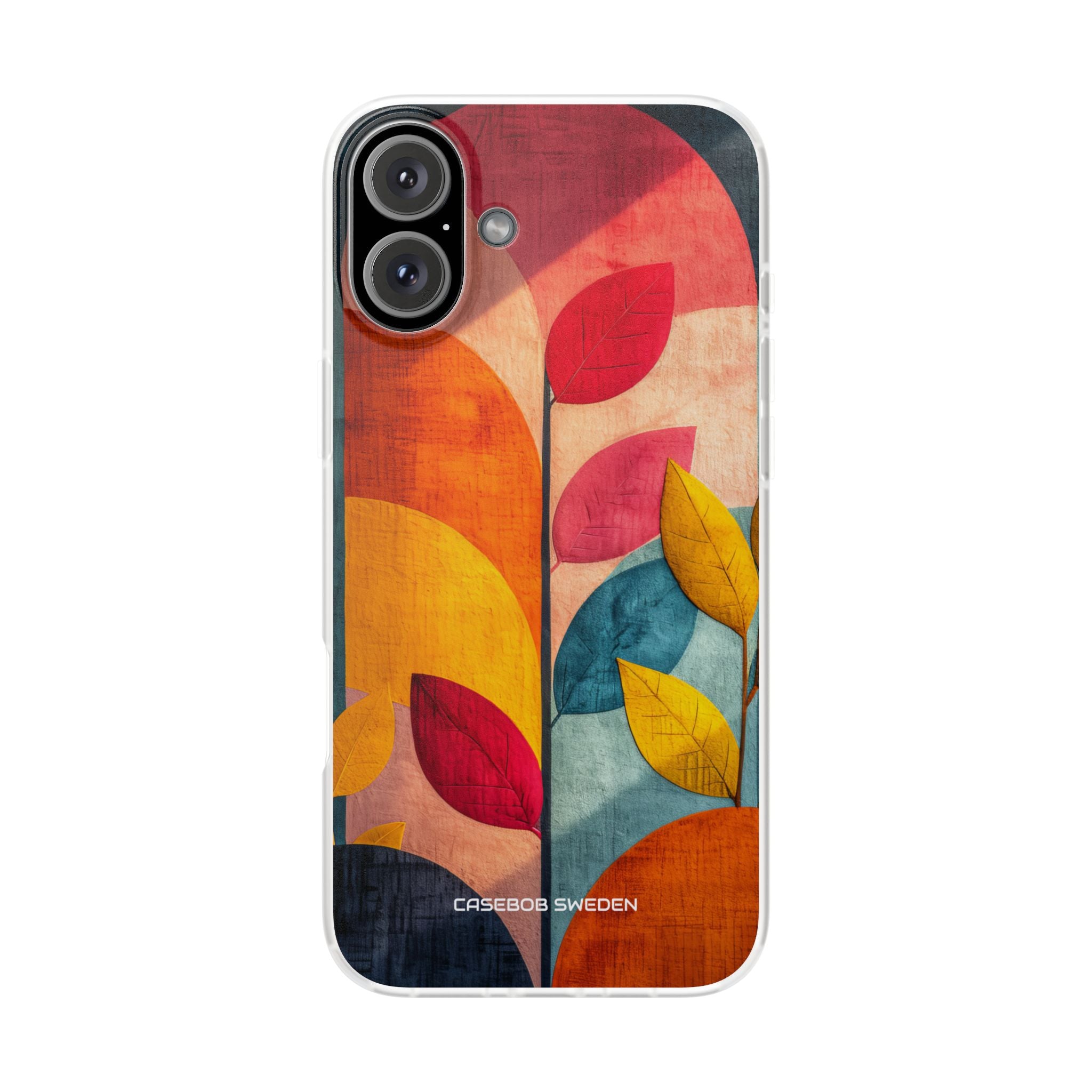 Abstract Orange Blue Design - Flexi iPhone 16 Phone Case