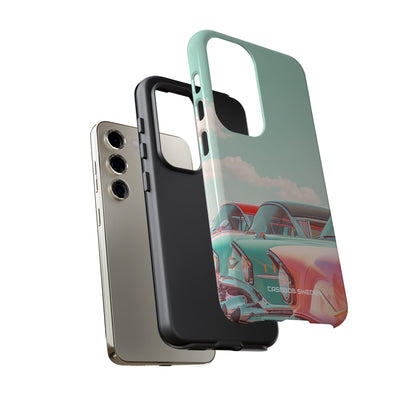 Vintage Turquoise Cars - Tough Samsung S23 Phone Case