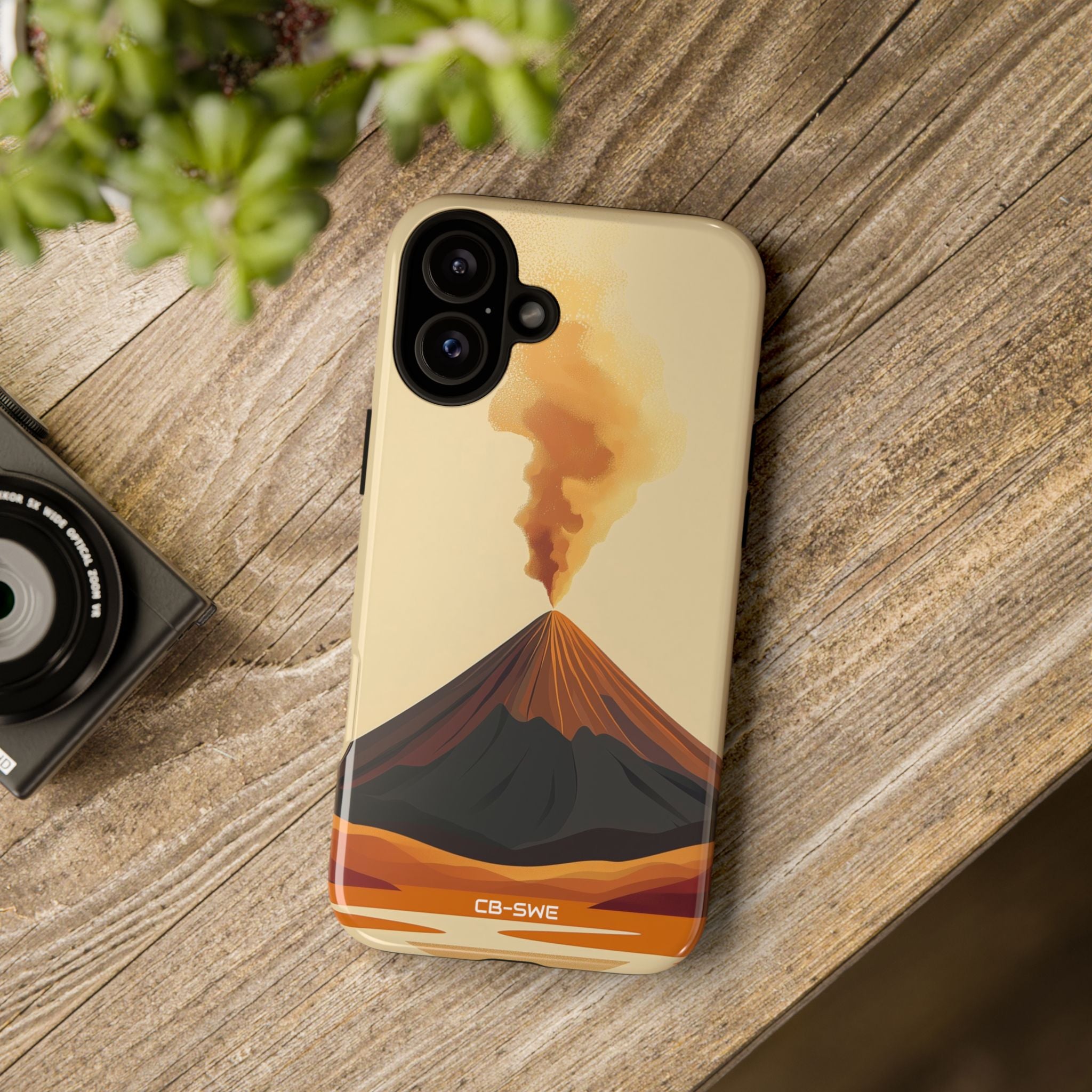 Volcano Erupts Brightly - iPhone Case