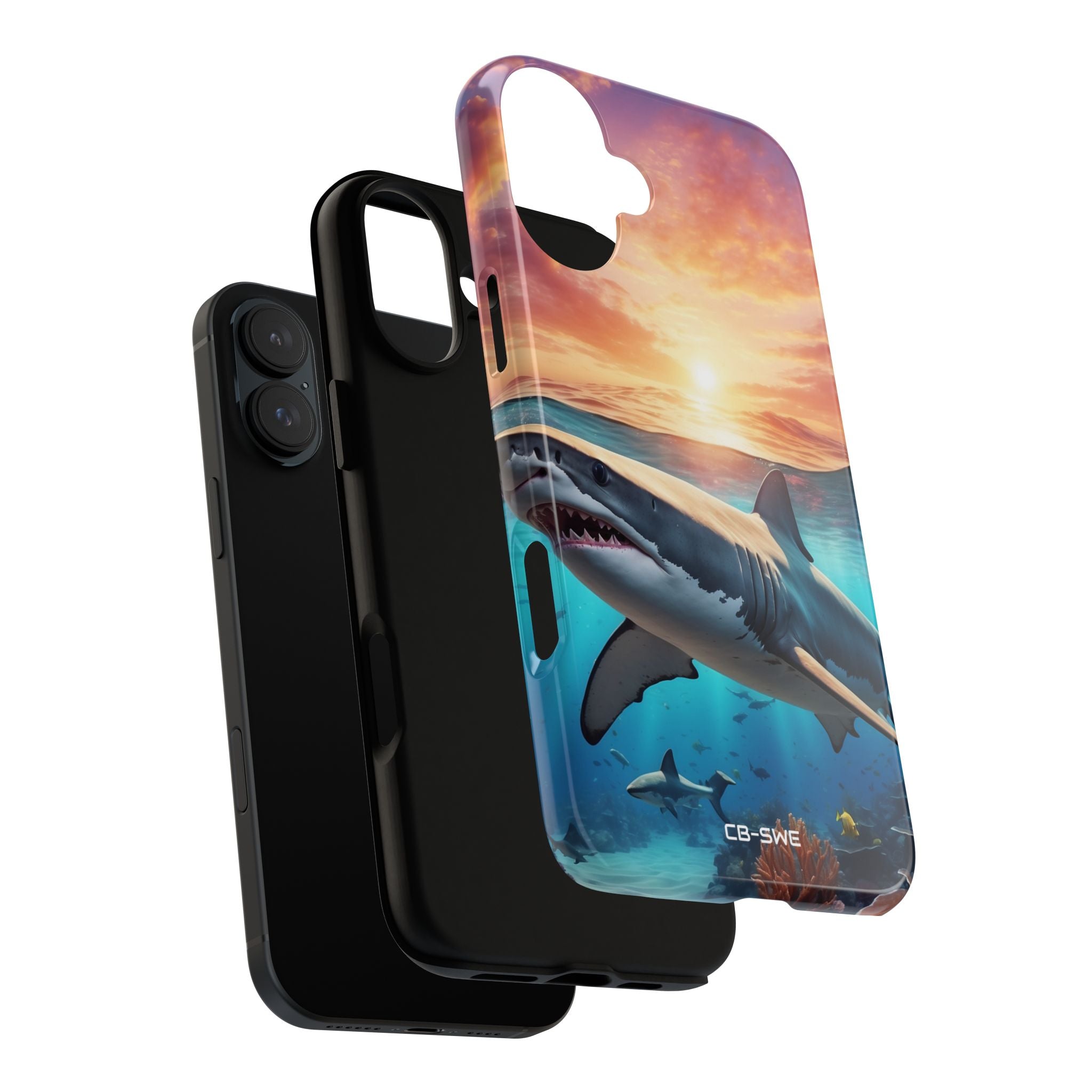 Shark Swims Through - iPhone Case