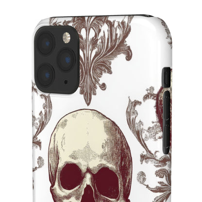 Gothic Skulls and Ornate Foliage iPhone 11 - Slim Phone Case