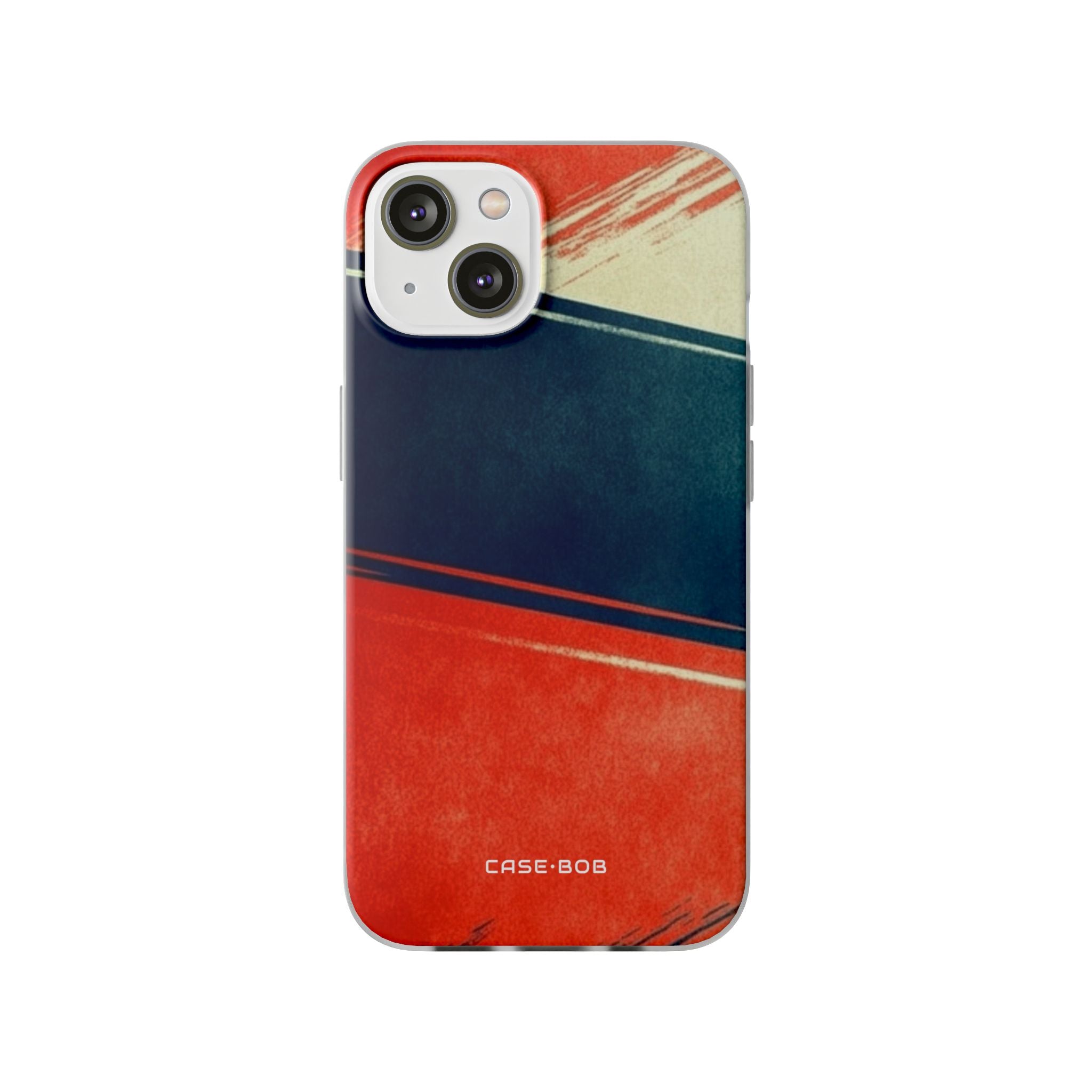 Blue Diagonal Motion iPhone 14 Case - Soft