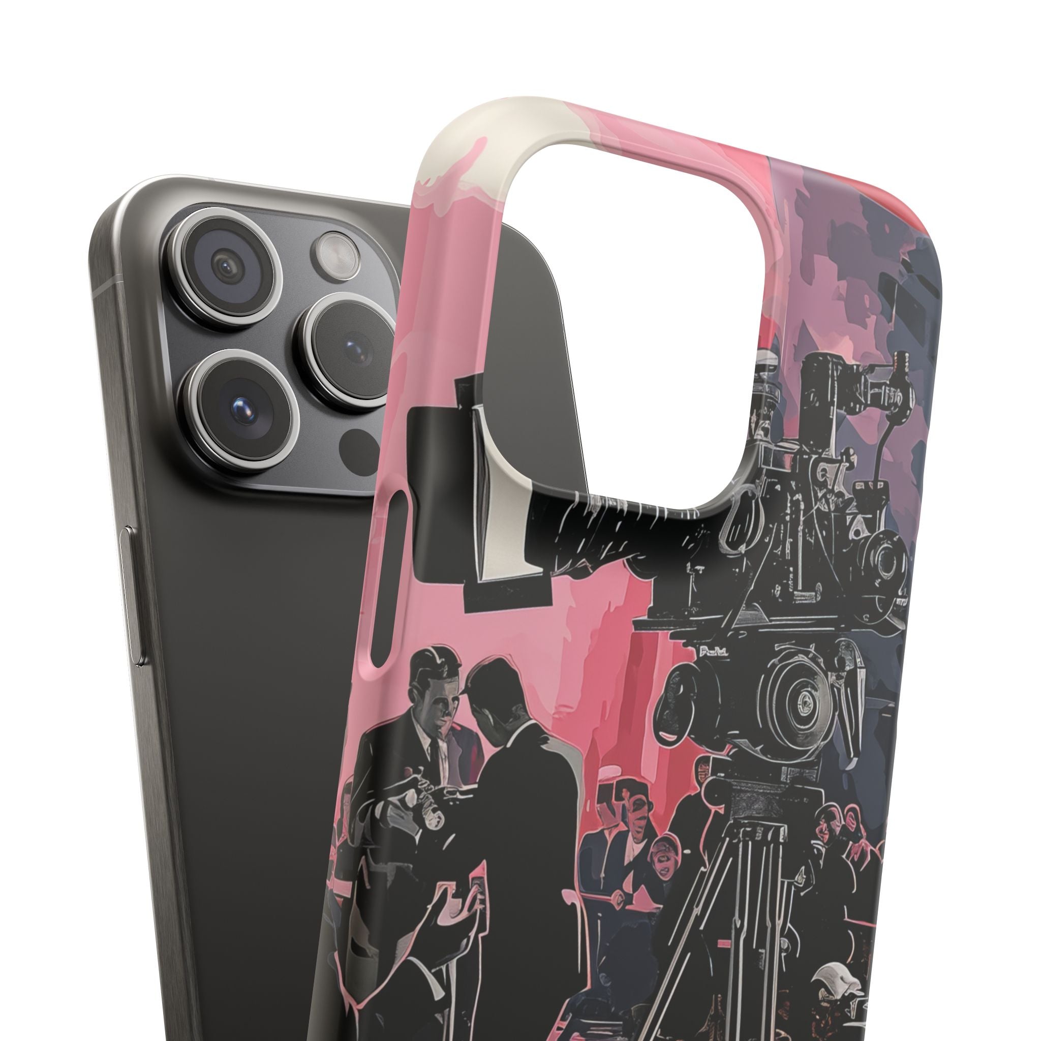 Retro Cinematic Spotlight iPhone 15 - Slim Phone Case