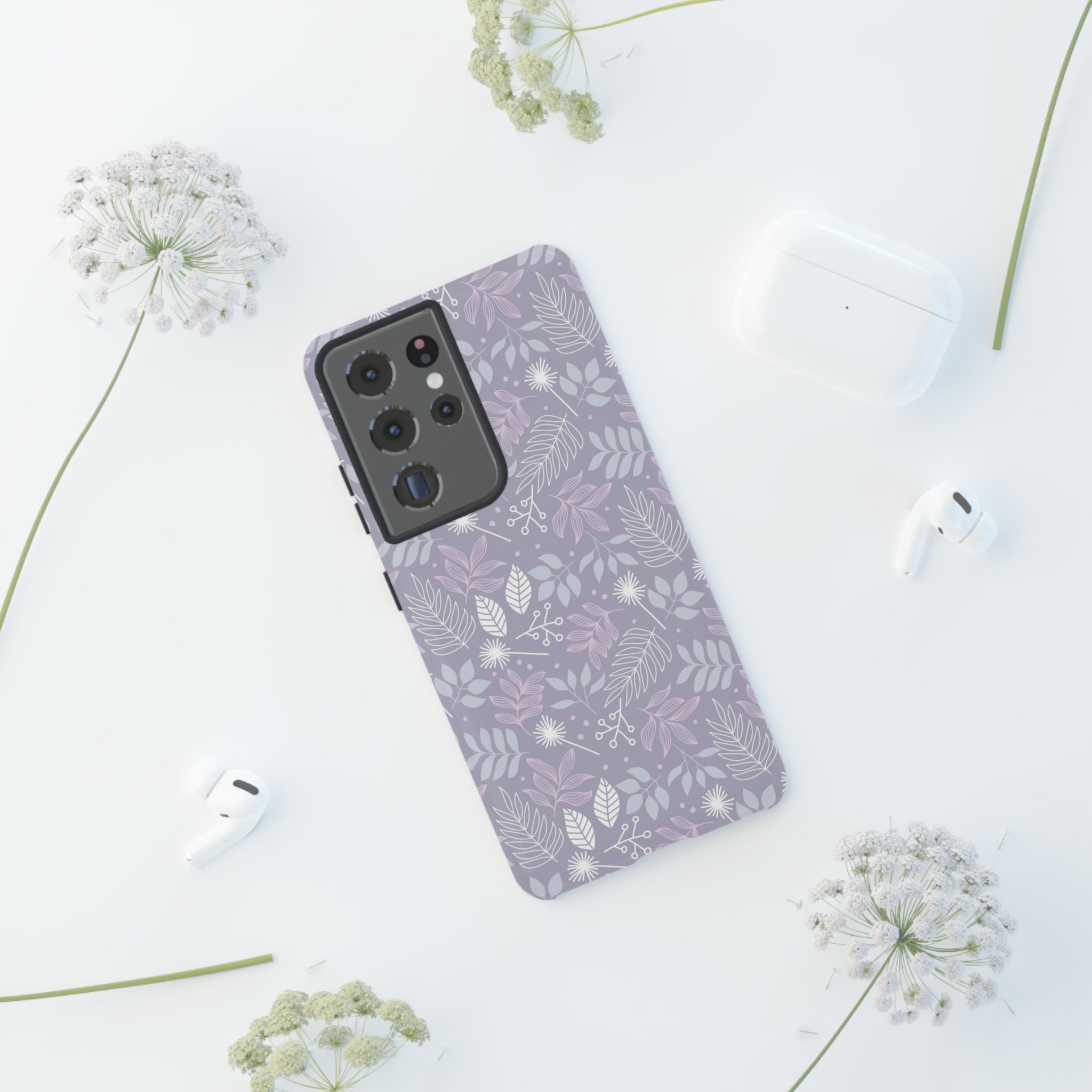 Purple Mona Leaf - Protective Phone Case