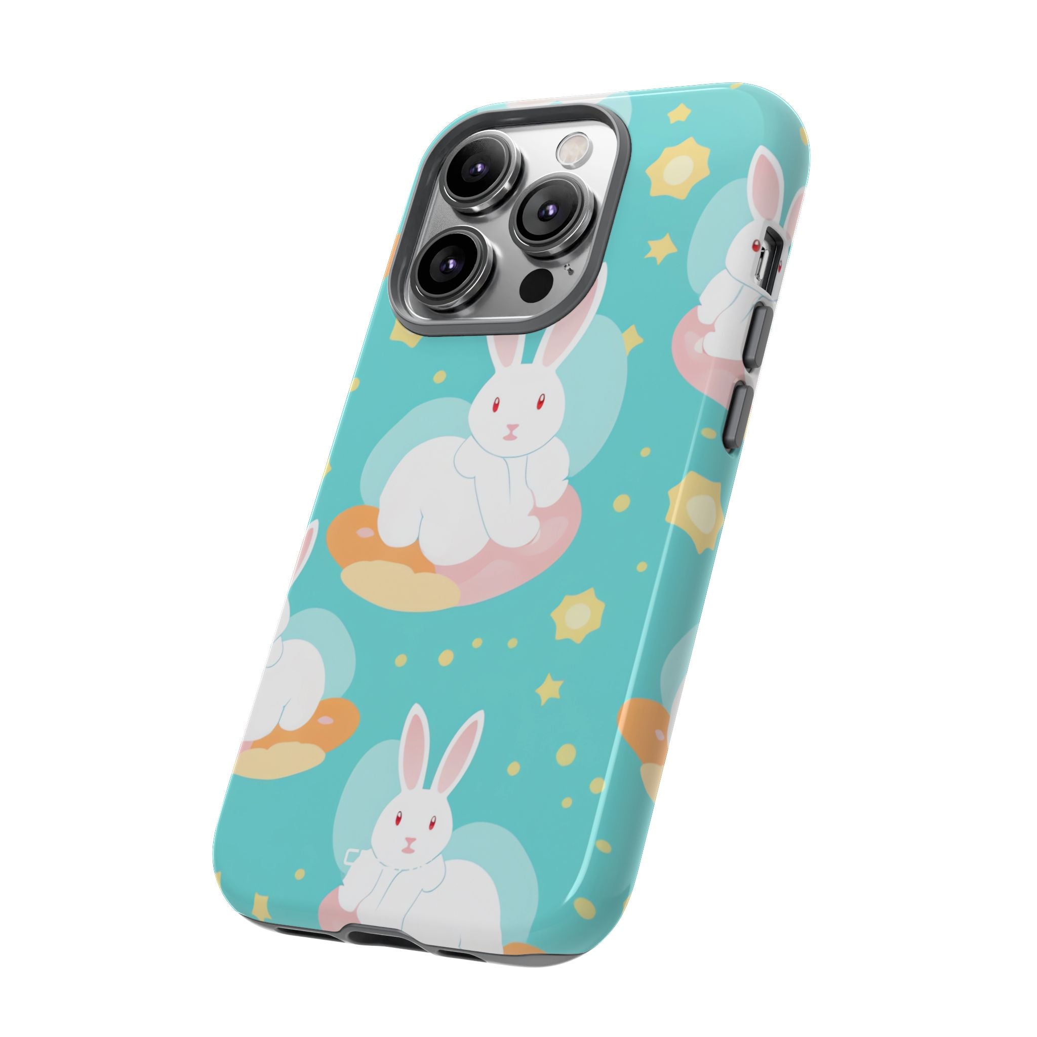 Bunnies Float Dreamily - iPhone Case