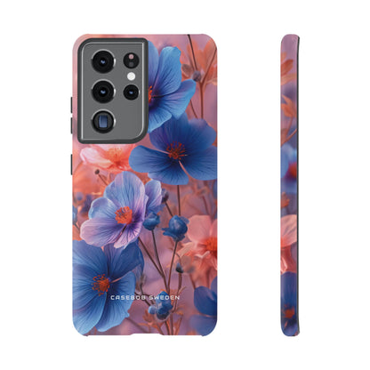 Harmonious Blooming Blues and Pinks  Samsung S21 - Tough Phone Case