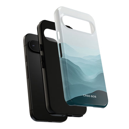 Teal Mist Mountains Google Pixel 9 Case - Tough
