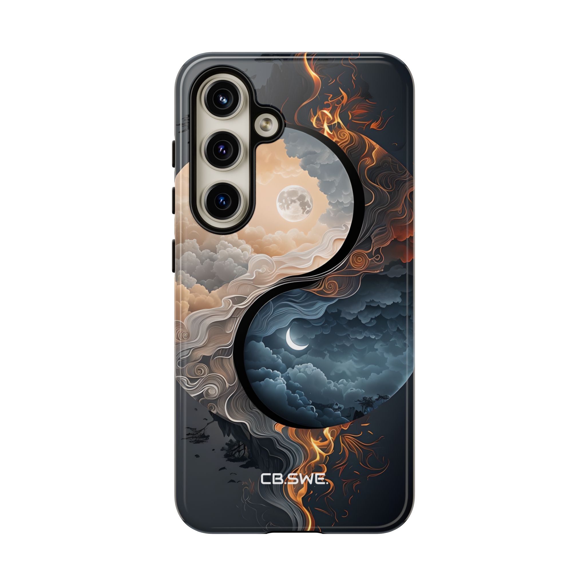 Surreal Day Night Yin Yang Symbol Artwork Phone Samsung S24 - Tough