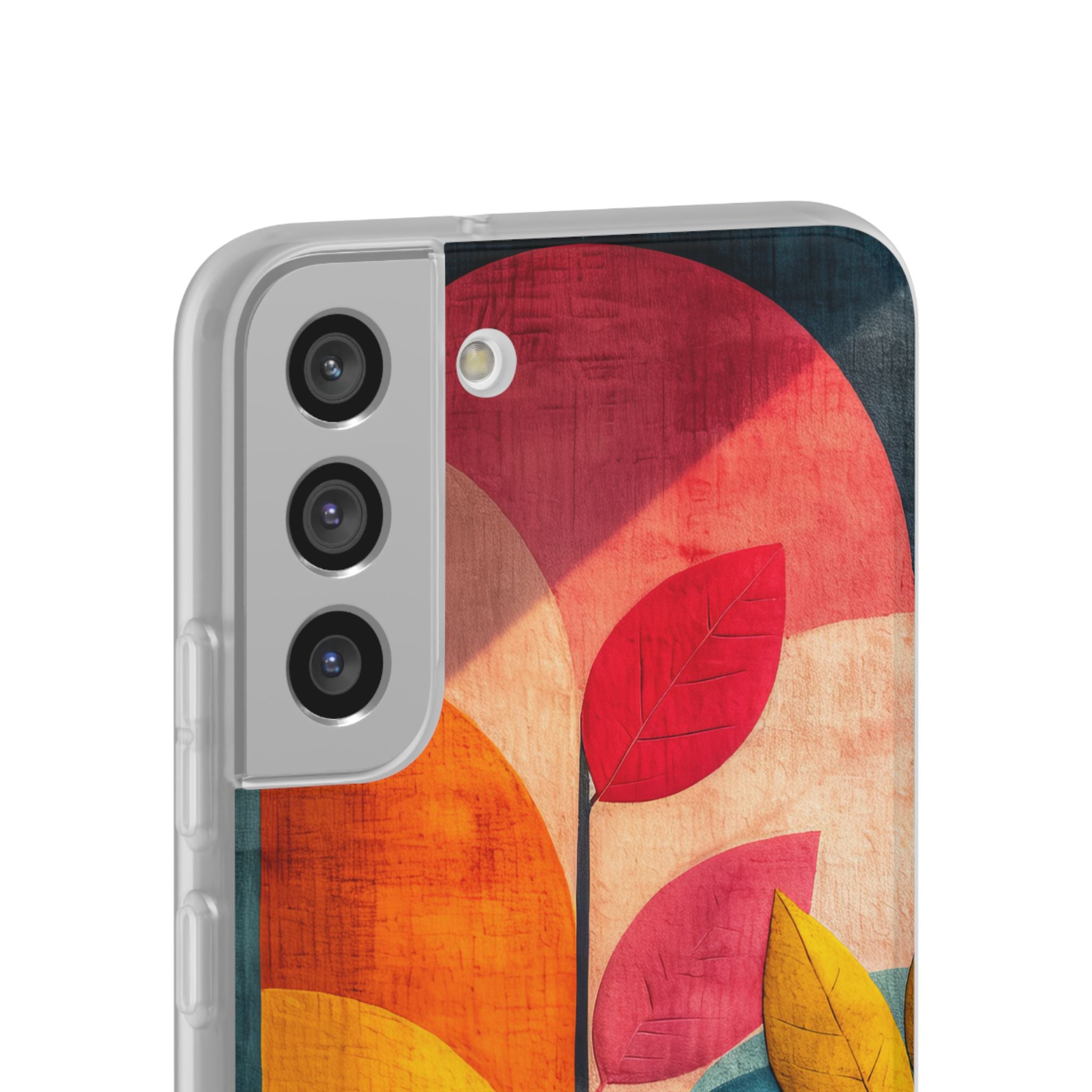 Abstract Orange Blue Design - Flexi Samsung S22 Phone Case