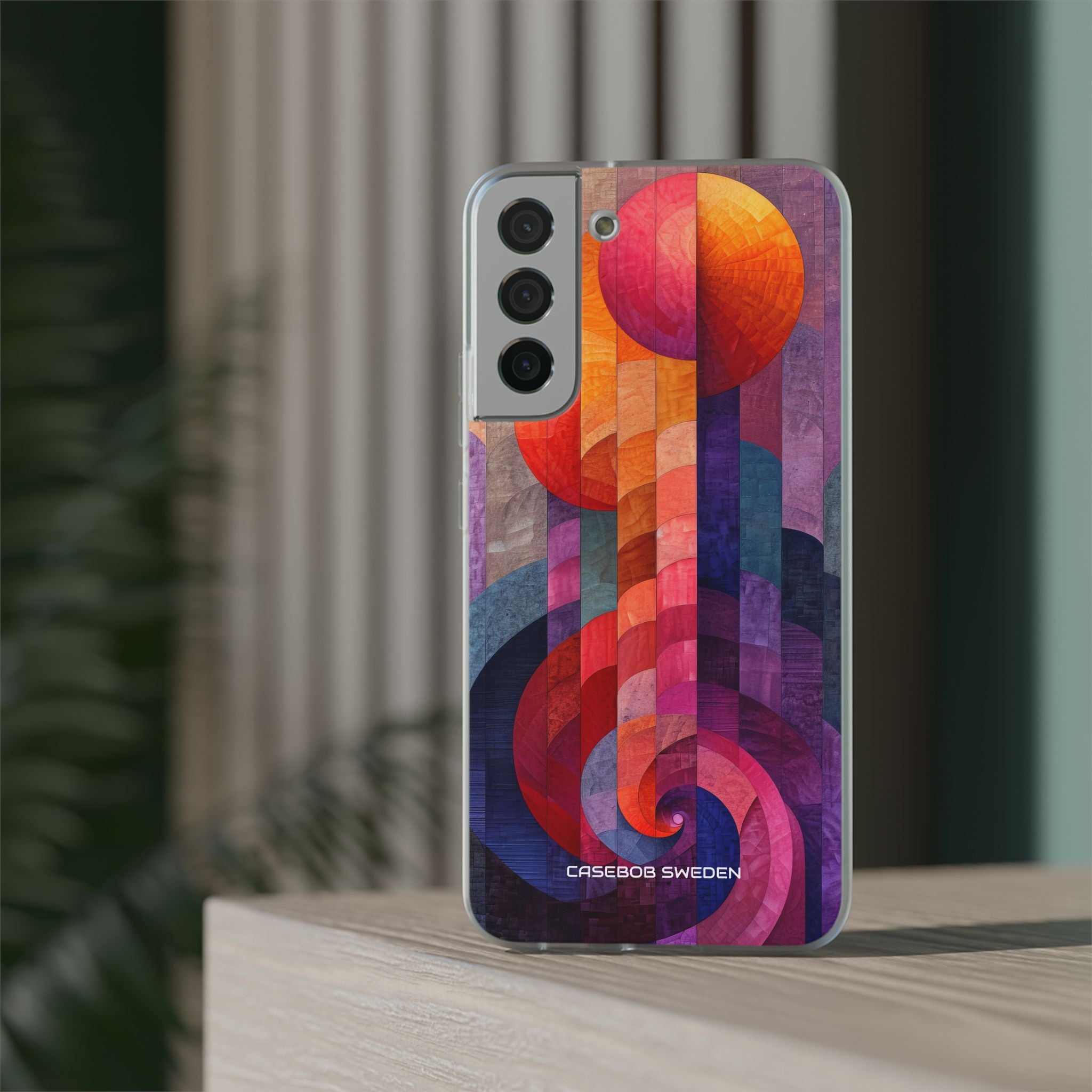 Purple Orange Abstract - Flexi Samsung S22 Phone Case