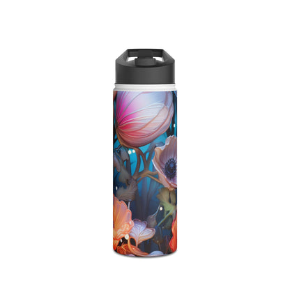 Glowing Petals - Stainless Steel Water Bottle