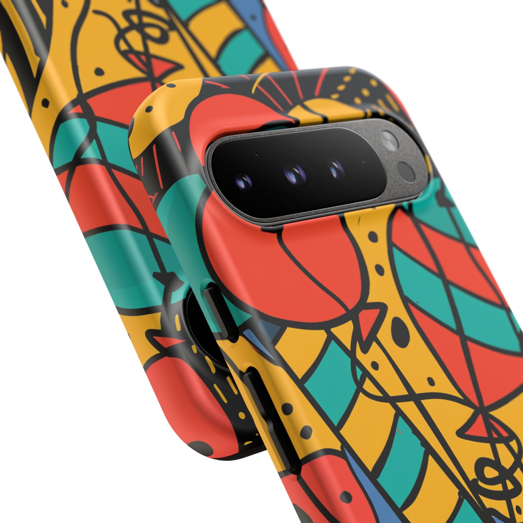 Playful Balloon Motion in Vibrant Lines Google Pixel 9 - Tough Phone Case