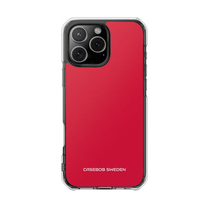 Crimson Red - Clear Impact iPhone 16 Phone Case