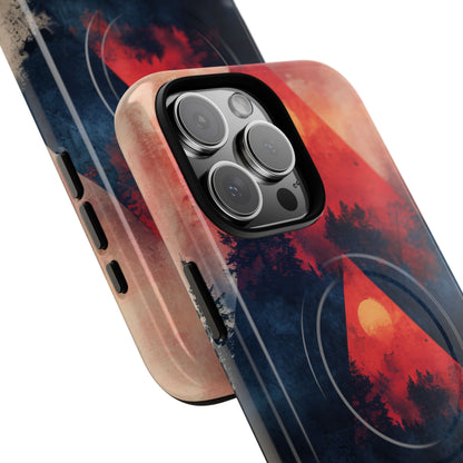 Red Sky Serenity - Tough + MagSafe® iPhone 16 Phone Case