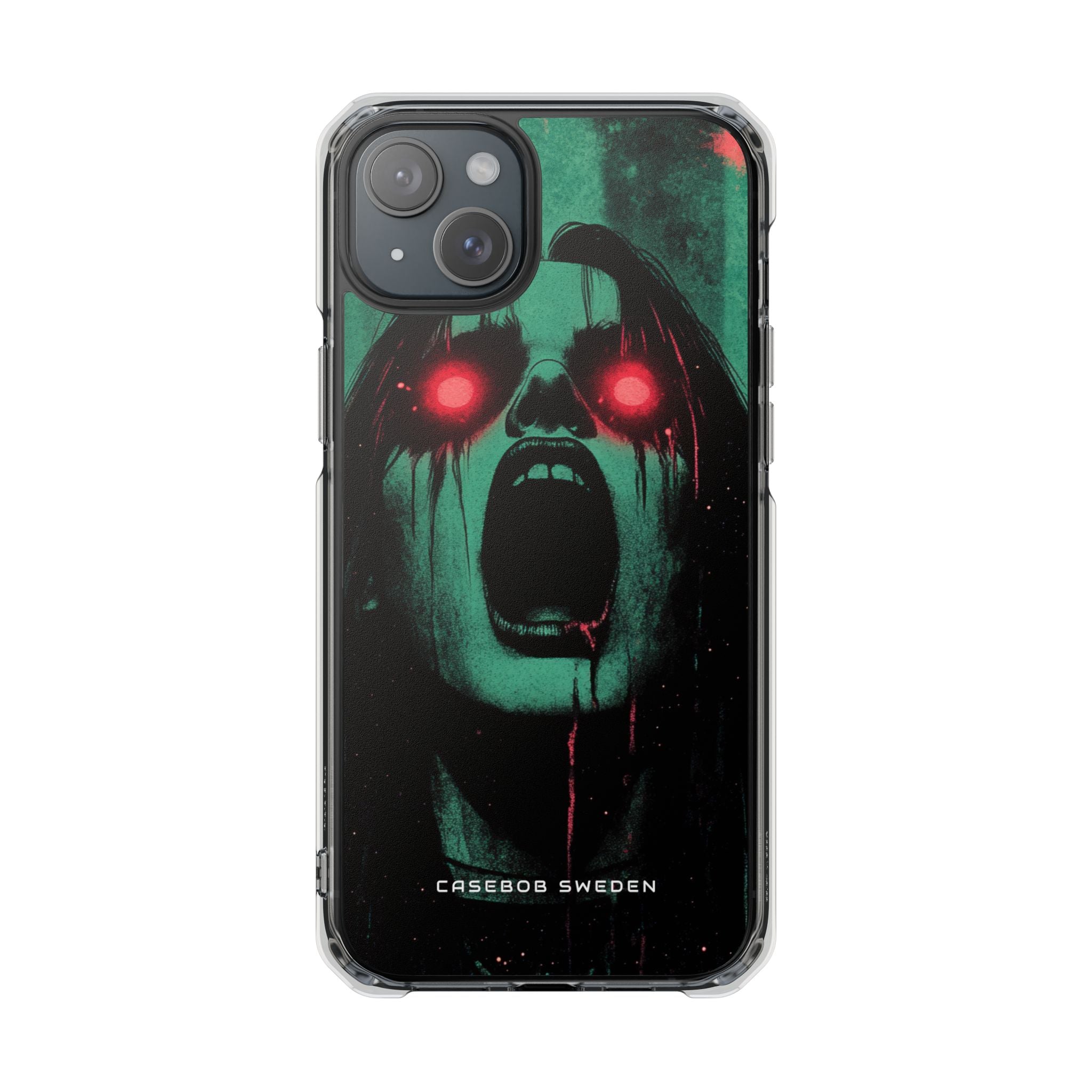 Haunting Glow of Gothic Eyes iPhone 15 - Clear Impact Phone Case